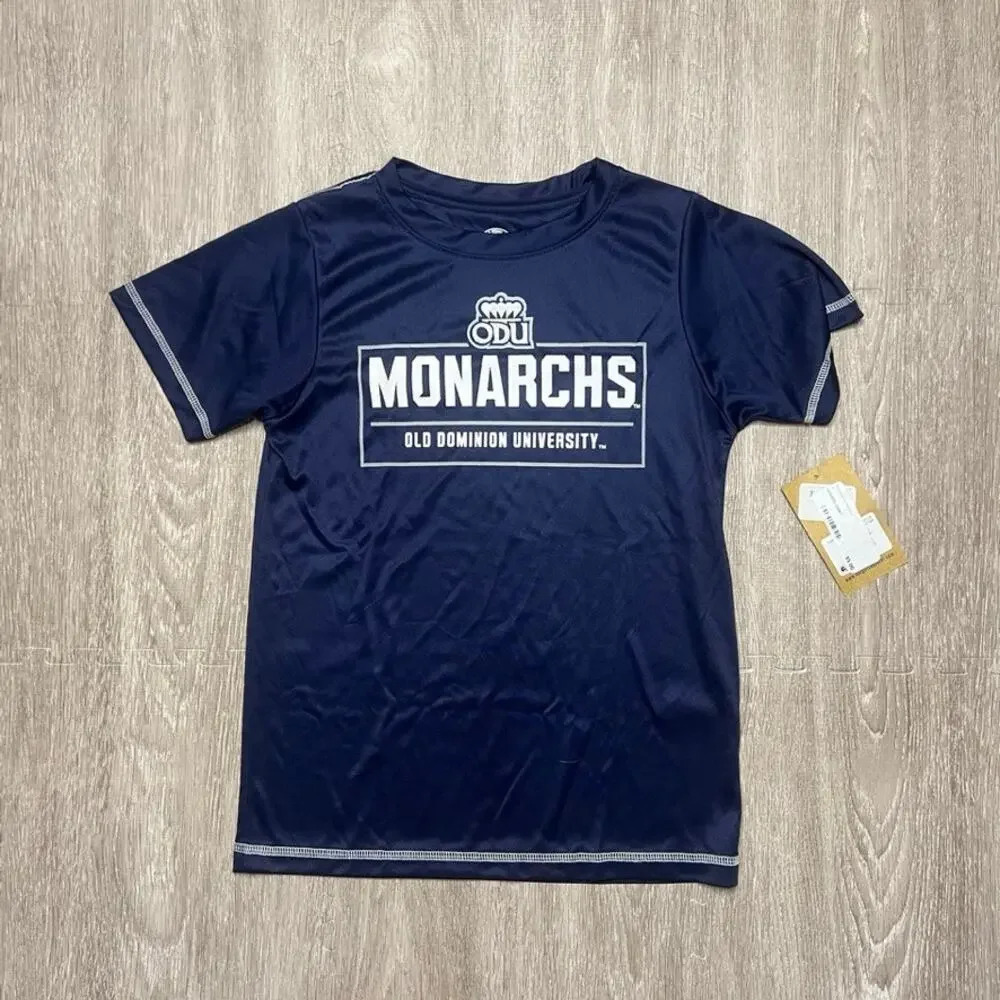NWT Old‎ Dominion Monarchs Unisex Kids Blue Graphic T-Shirt Size Small